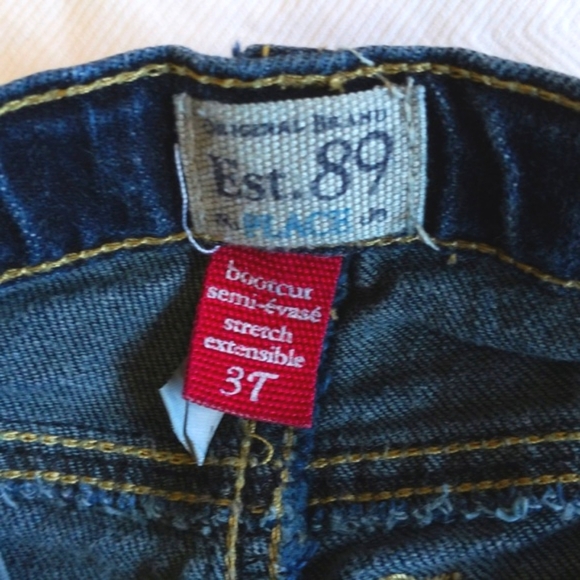 children's place dark wash stretch denim boot cut jeans 3T toddler girls - Picture 6 of 8